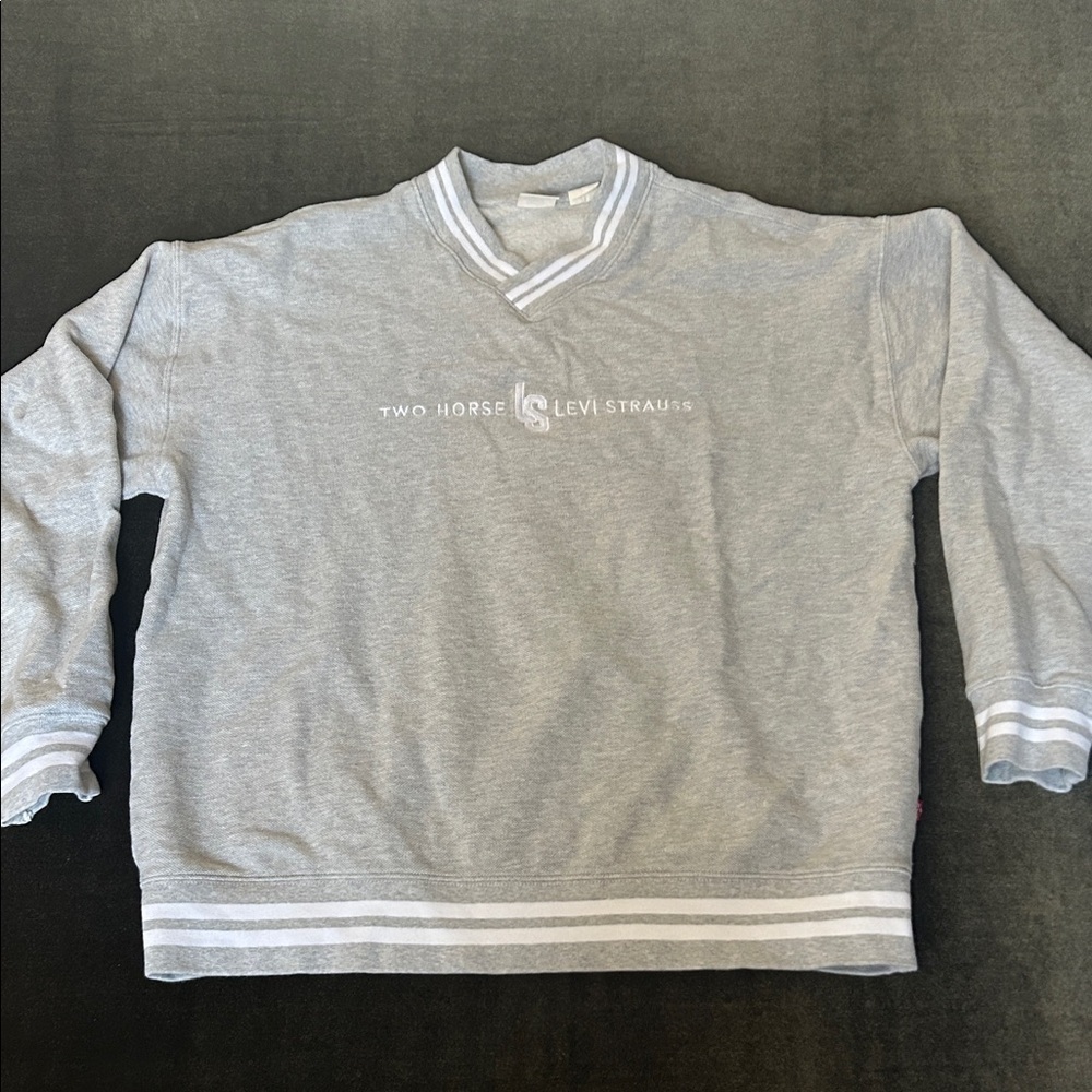 Levi's Light Gray v-neck Men's Sweatshirt